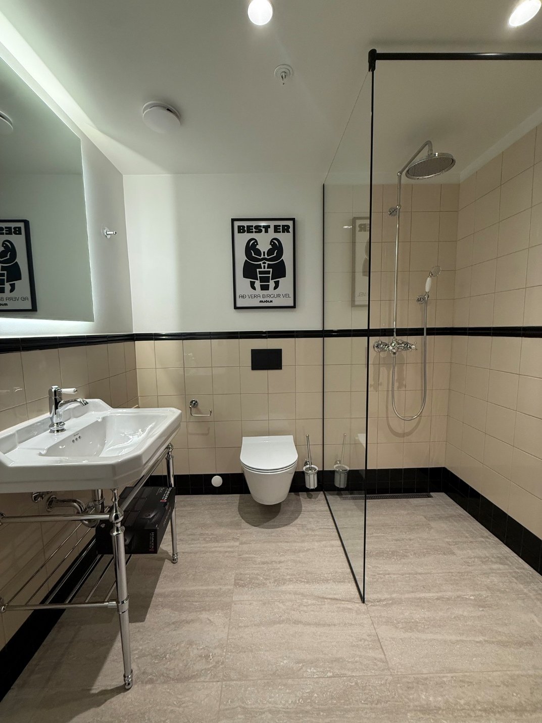 Modern bathroom finish
