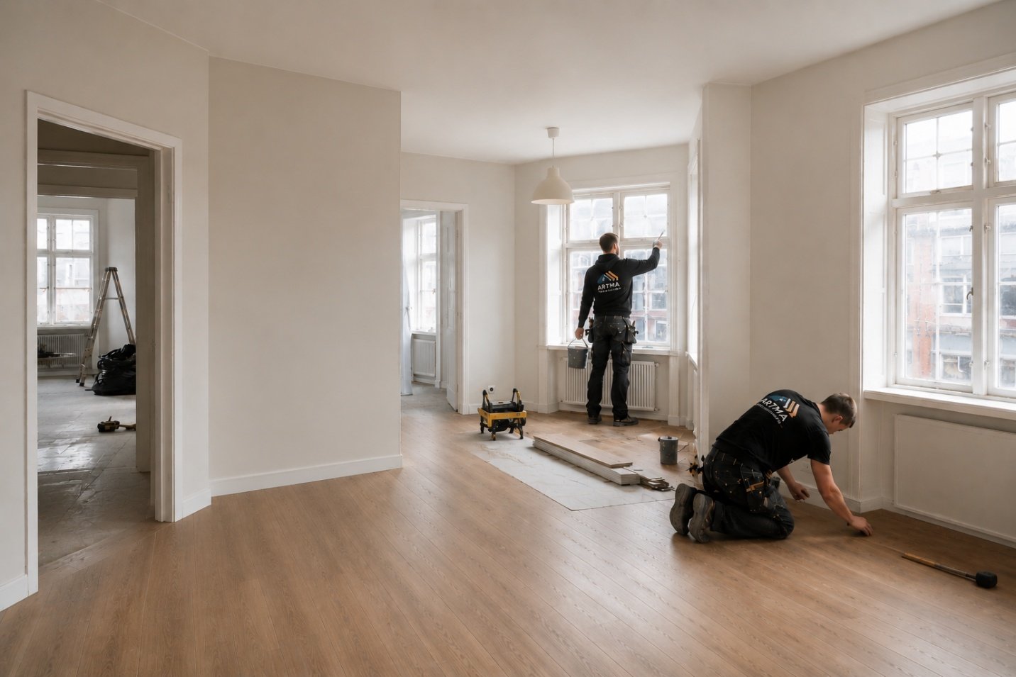 Artma team during interior renovation