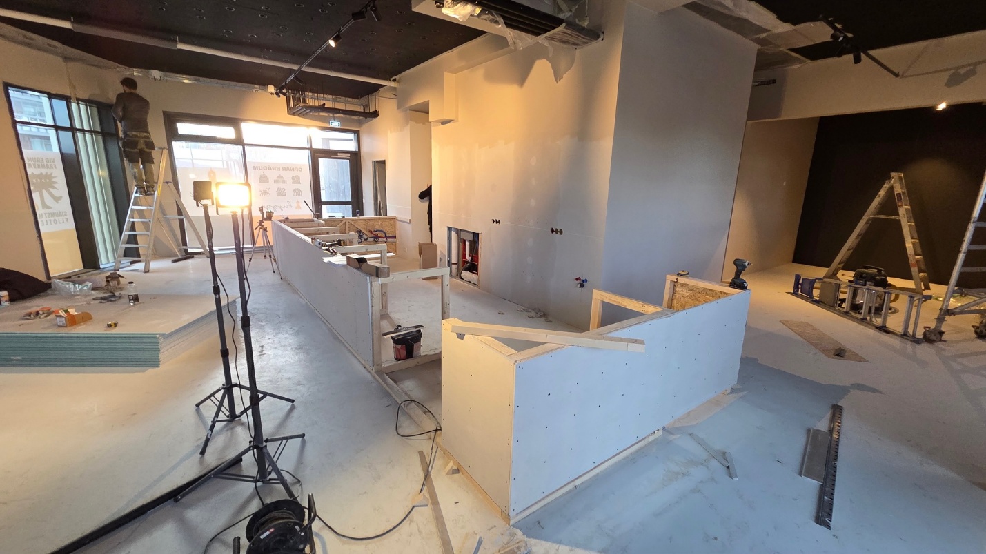 Café build mid-construction