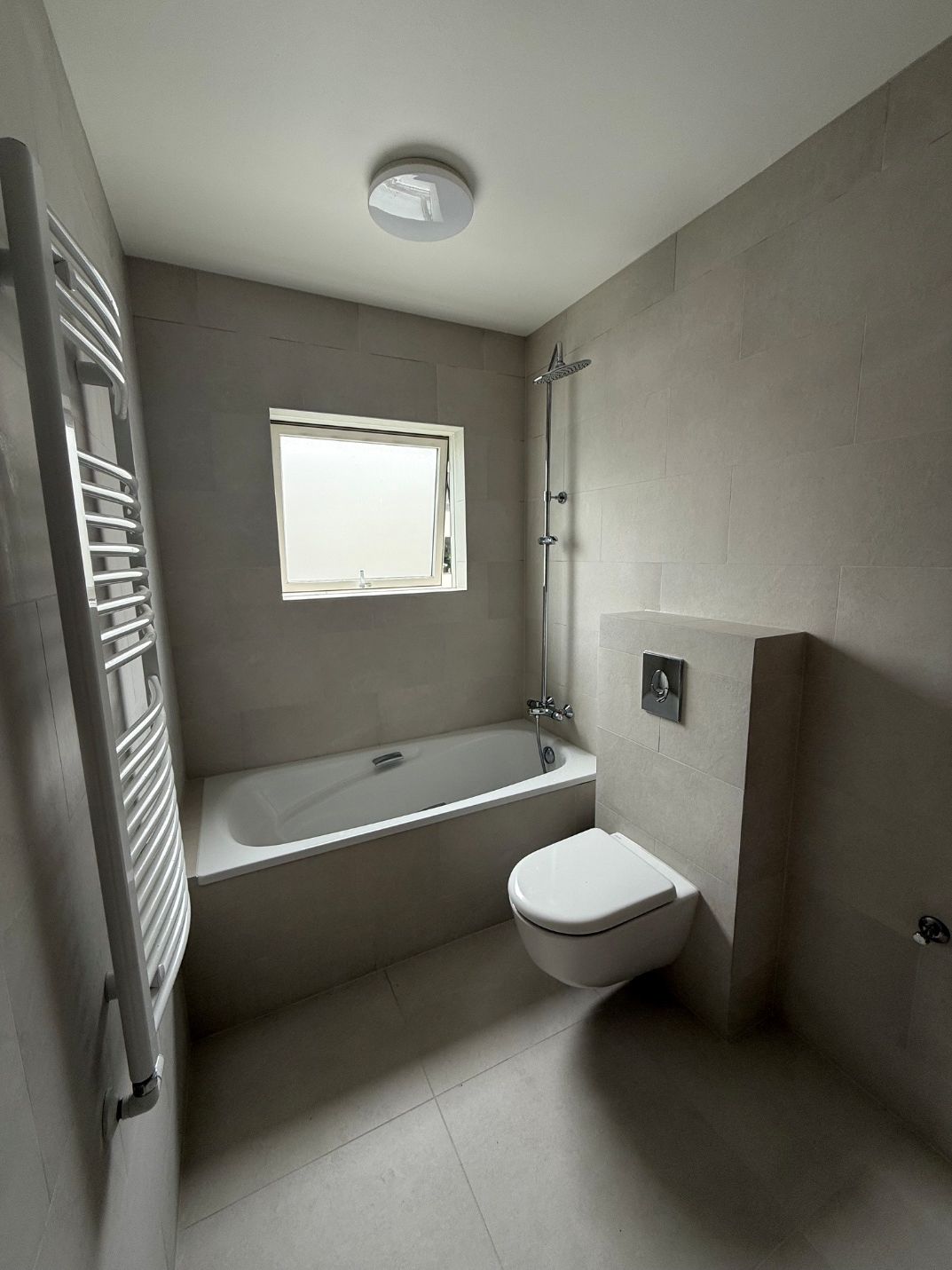 Completed modern bathroom